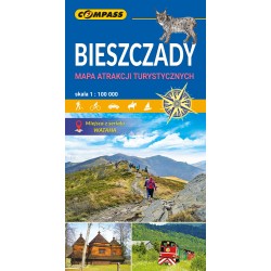 Bieszczady. Mapa atrakcji turystycznych