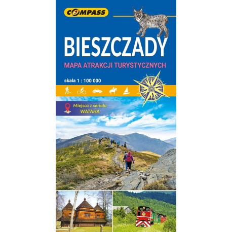 Bieszczady. Mapa atrakcji turystycznych