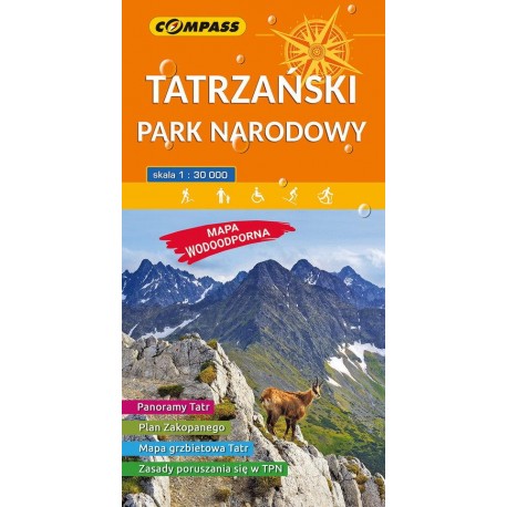 Mapa Tatrzański Park Narodowy w. laminowana