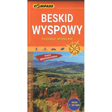 Beskid Wyspowy Pogórze Wiśnickie mapa wodooodporna