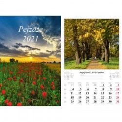 Kalendarz 2021 Pejzaże 7 planszowy