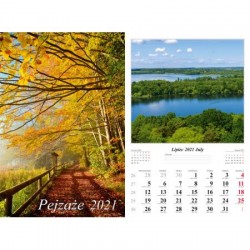Kalendarz 2021 Pejzaże 13 planszowy
