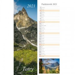 Kalendarz 2021 Tatry pasek 13 planszowy