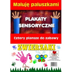 Plakaty sensoryczne. Maluję paluszkami. Zwierzaki