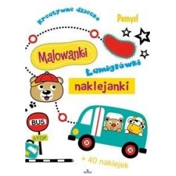 Malowanki naklejanki łamigłowki