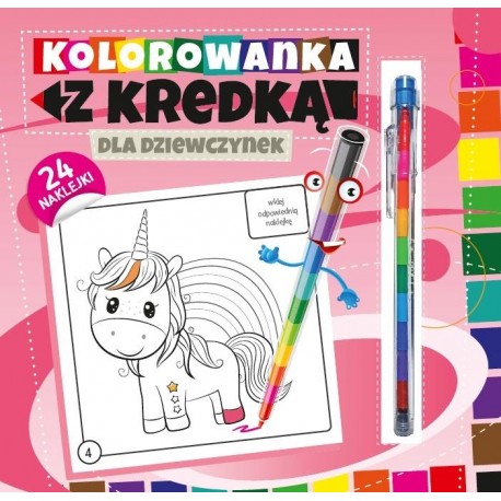 Kolorowanka z kredką Dla dziewczynek