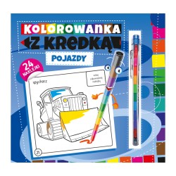 Kolorowanka z kredką Pojazdy