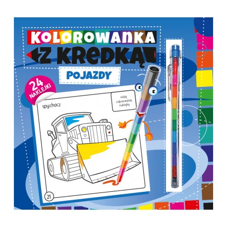 Kolorowanka z kredką Pojazdy