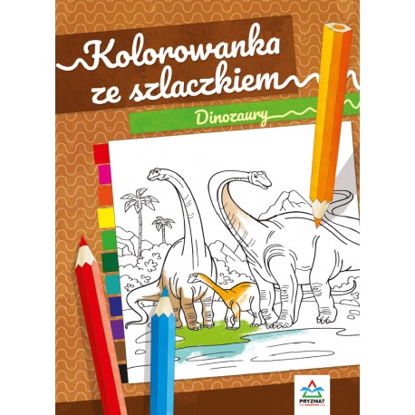 Kolorowanka ze szlaczkiem Dinozaury