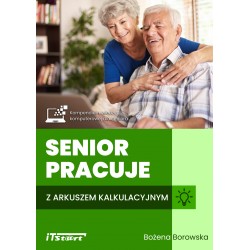 Senior pracuje z arkuszem kalkulacyjnym