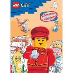 LEGO City Kolorowanka z naklejkami okładka motyleksiazkowe.pl