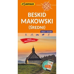 Beskid Makowski Średni Mapa laminowana Wyd 10 motyleksiazkowe.pl