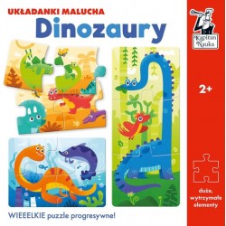 Układanki malucha XL Dinozaury 2+ Kapitan Nauka motyleksiazkowe.pl