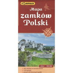 Mapa zamków Polski Wyd 4 motyleksiazkowe.pl
