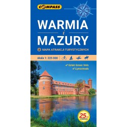 Warmia i Mazury Mapa atrakcji turystycznych Wyd 3 motyleksiazkowe.pl