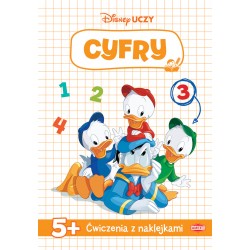 Disney Uczy Cyfry Ćwicfzenia z naklejkami 5 motyleksiazkowe.pl