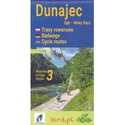 Dunajec Ząb - Nowy Sącz Trasy rowerowe Wyd 3 motyleksiazkowe.pl