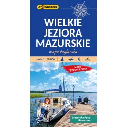 Wielkie Jeziora Mazurskie Mapa laminowana Wyd 8 motyleksiazkowe.pl
