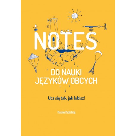 Notes do nauki języków obcych Okładka Żółta NC motyleksiazkowe.pl