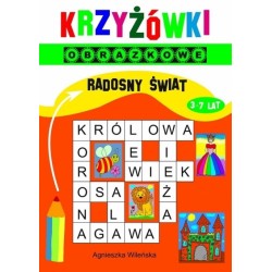 Krzyżówki obrazkowe Radosny świat Agnieszka Wileńska motyleksiazkowe.pl