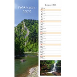 Kalendarz 2023 Paskowy Polskie góry 13 plansz motyleksiazkowe.pl