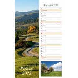 Kalendarz 2023 Paskowy Pejzaże 13 plansz motyleksiazkowe.pl