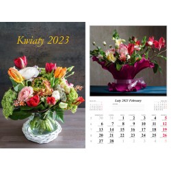 Kalendarz 2023 Kwiaty dwustronny 7 plansz motyleksiazkowe.pl