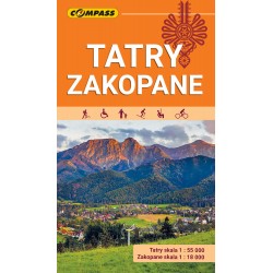 Tatry Zakopane Kieszonkowa mapa laminowana Wyd 10 motyleksiazkowe.pl