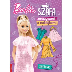 Barbie Moja szafa Zmazywanki z naklejkami okładka motyleksiazkowe.pl