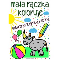 Mała rączka koloruje Ilustracje z grubą kreską motyleksiazkowe.pl