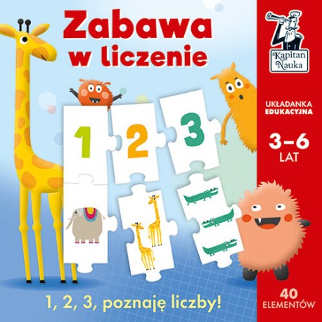 Zabawa w liczenie Układanka edukacyjna motyleksiazkowe.pl