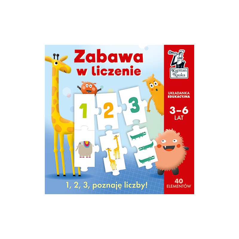 Liczenie W Pamięci To Zabawa Zabawa w liczenie Układanka edukacyjna PRACA ZBIOROWA - motyleksiazkowe.pl