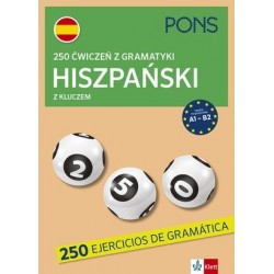 250 ćwiczeń z gramatyki Hiszpański z kluczem A1-B2 PONS motyleksiazkowe.pl