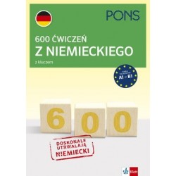 600 ćwiczeń z niemieckiego z kluczem A1-B1 PONS motyleksiazkowe.pl