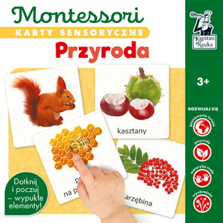 Montessori Karty Sensoryczne Przyroda Katarzyna Dołhun motyleksiazkowe.pl