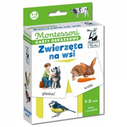 Montessori Karty obrazkowe Zwierzęta na wsi motyleksiazkowe.pl