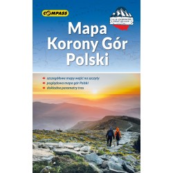 Mapa Korony Gór Polski motyleksiazkowe.pl
