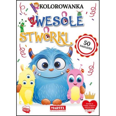 Kolorowanka Wesołe stworki motyleksiążkowe.pl