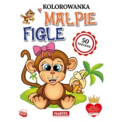 Kolorowanka Małpie figle motyleksiążkowe.pl