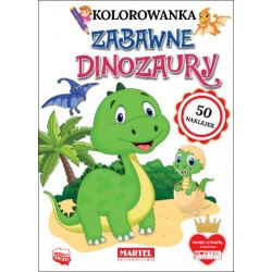 Kolorowanka Zabawne dinozaury motyleksiążkowe.pl