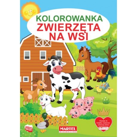 Kolorowanka Zwierzęta na wsi motyleksiążkowe.pl