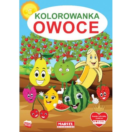 Kolorowanka Owoce motyleksiązkowe.pl
