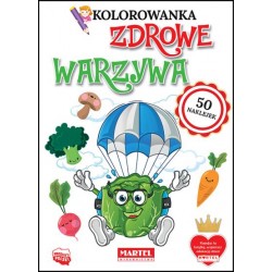 Kolorowanka Zdrowe warzywa motyleksiążkowe.pl