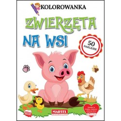 Kolorowanka Zwierzęta na wsi motyleksiązkowe.pl