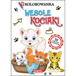 Kolorowanka Wesołe kociaki motyleksiązkowe.pl