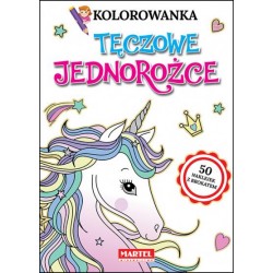 Kolorowanka Tęczowe jednorożce motyleksiązkowe.pl