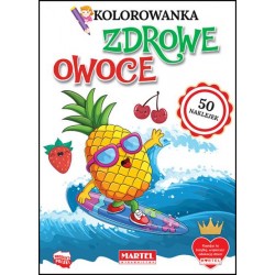 Kolorowanka Zdrowe owoce motyleksiązkowe.pl