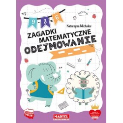 Zagadki matematyczne Odejmowanie motyleksiążkowe.pl