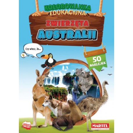 Kolorowanka edukacyjna Zwierzęta Australii motyleksiązkowe.pl
