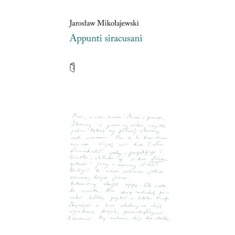 Appunti siracusani Jarosław Mikołajewski motyleksiążkowe.pl